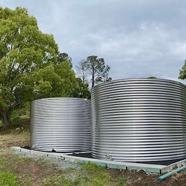 22,500L Stainless Steel Round Water Tanks