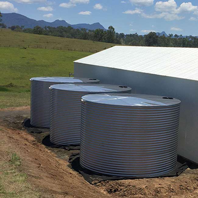 22,619L Stainless Steel Round Water Tanks