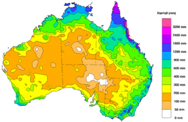 Map Of Aus 450x350px Rainwater Harvesting Calculator map of Australia